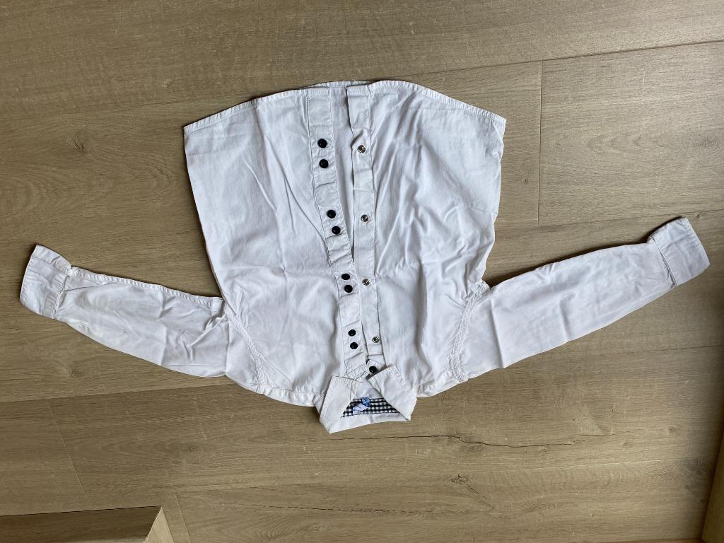 Gkids of gemo wit hemd met lange mouwen maat 104, Enlèvement ou Envoi, Utilisé, Garçon, Chemise ou À manches longues
