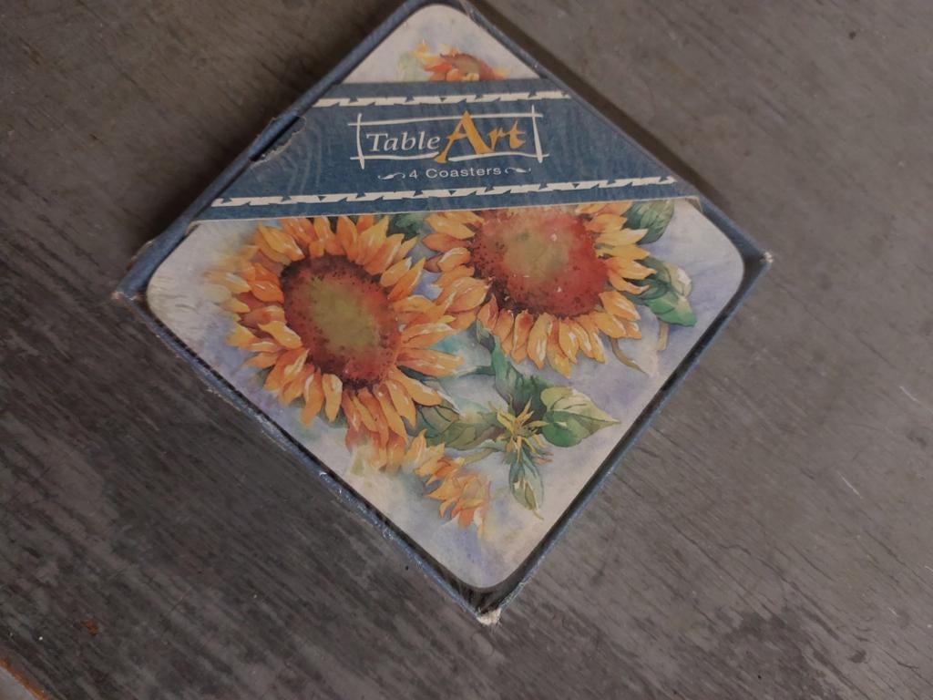 Heerlijke onderzetters met „Zonnebloemen”, Ophalen of Verzenden