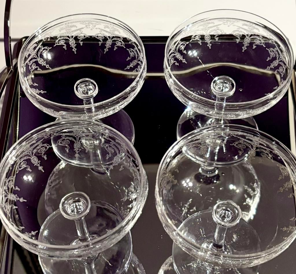 Lot de 4 coupes à champagne VSL 1880-1900, Collections, Enlèvement, Comme neuf