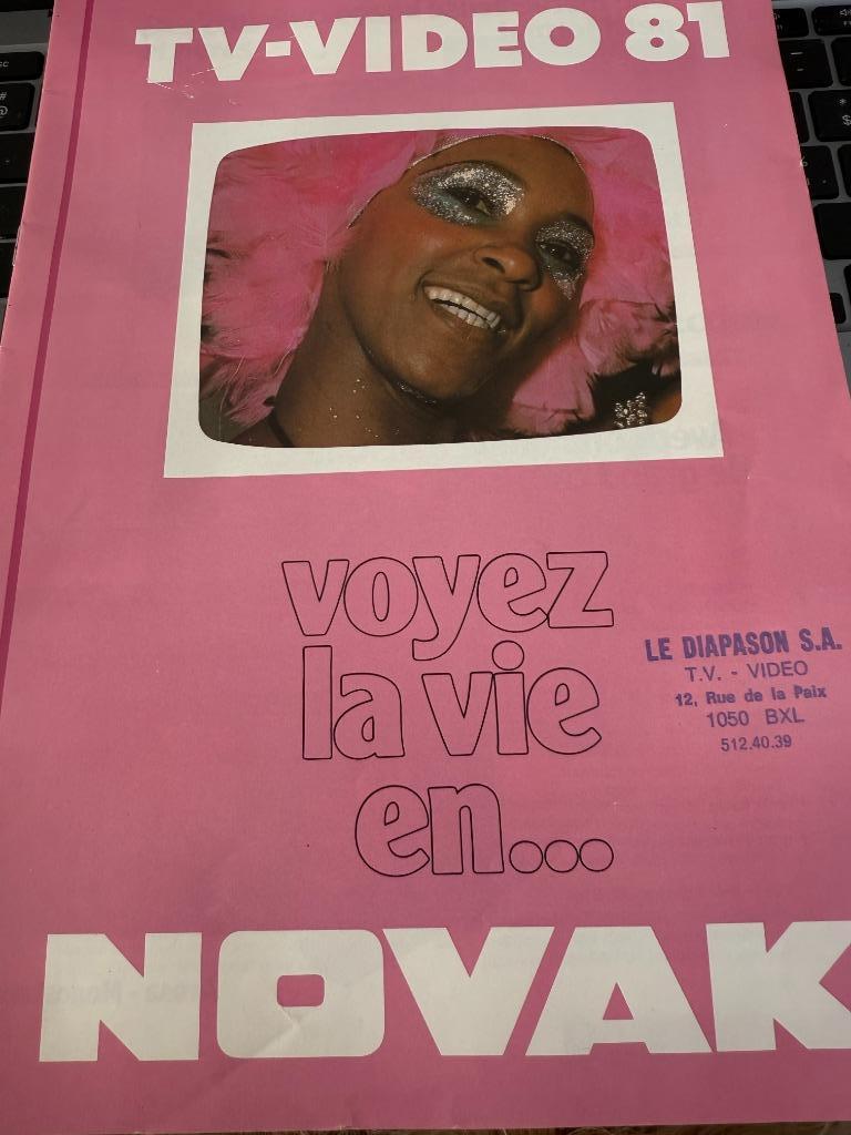 NOVAK, TV-VIDEO 81, catalogus van 16 pagina's, LE DIAPAS-win, Antiek en Kunst, Verzenden