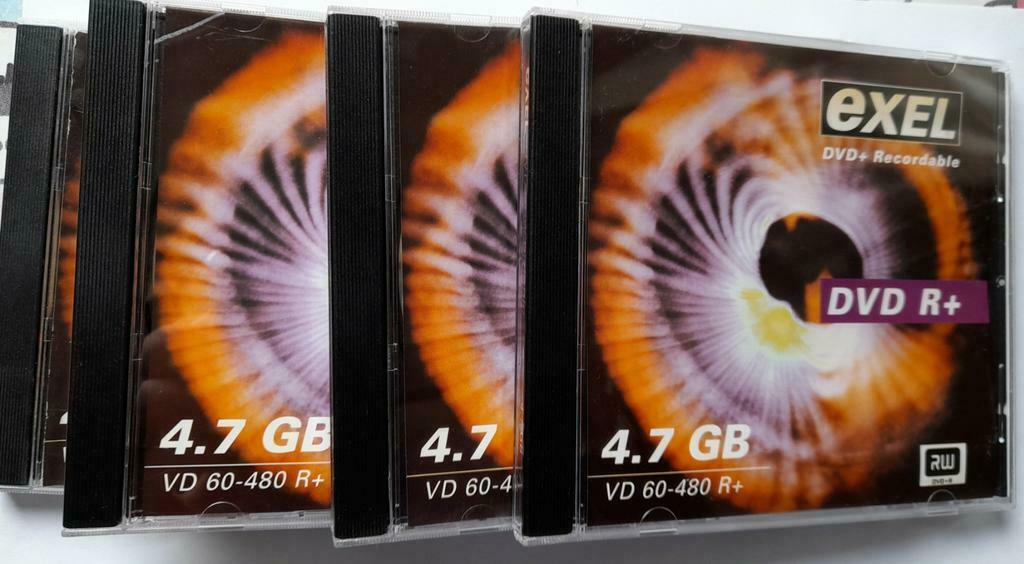 Nieuwe EXEL DVD + R, 4 stuk 4.7GB, Computers en Software, Nieuw, Dvd, Dubbellaags, EXEL