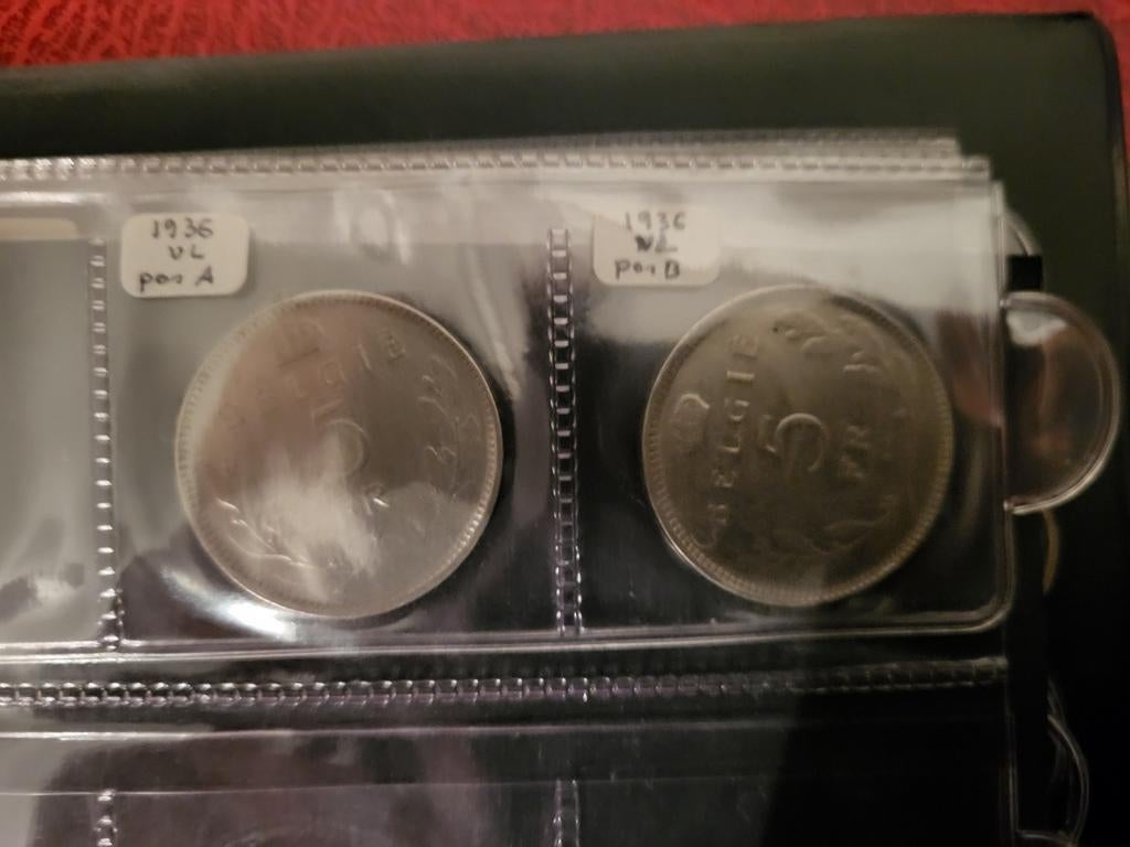 5 frank zuiver nikkel, groot model type Rau, Ophalen of Verzenden