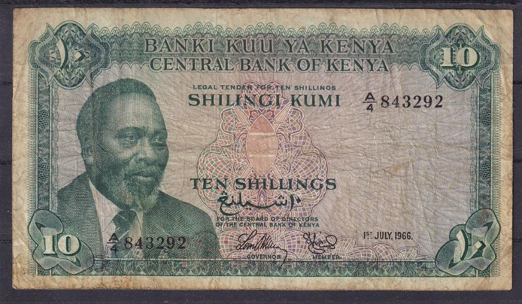 Kenya 10 shillings 1966 Fine, Enlèvement ou Envoi, Autres pays, Billets en vrac