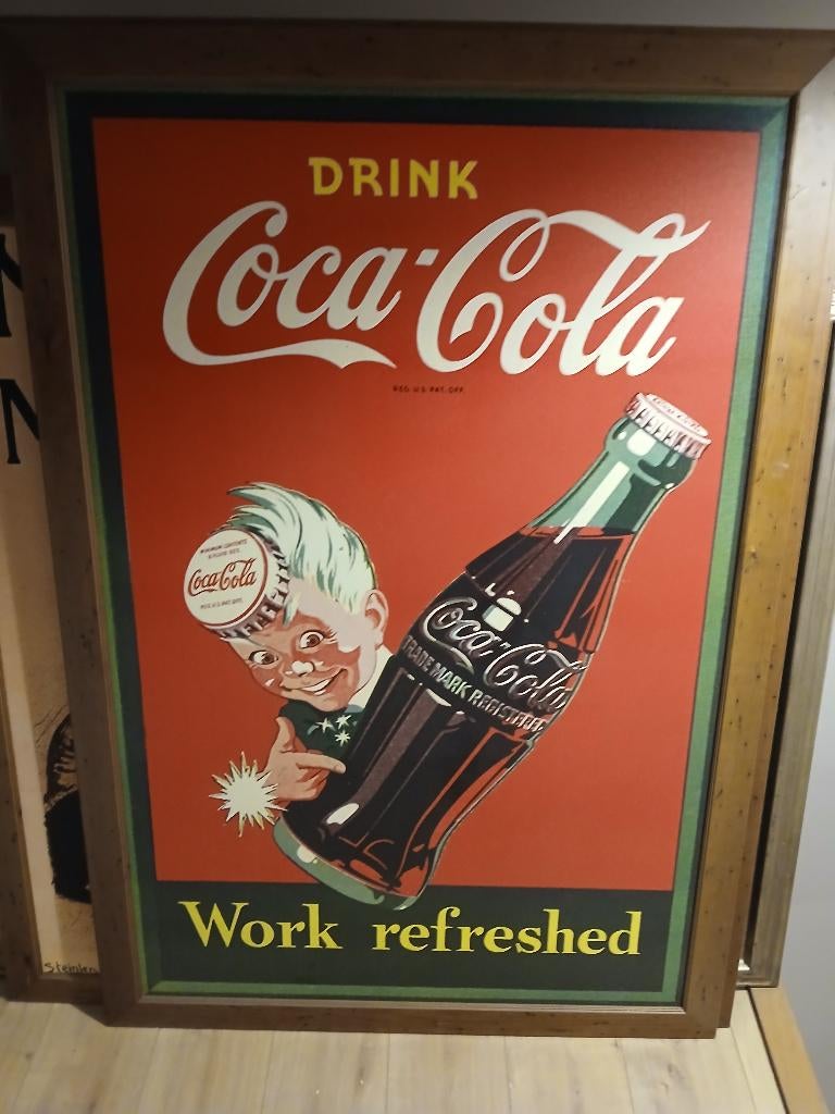 Reclamebord Coca Cola, Ophalen, Gebruikt