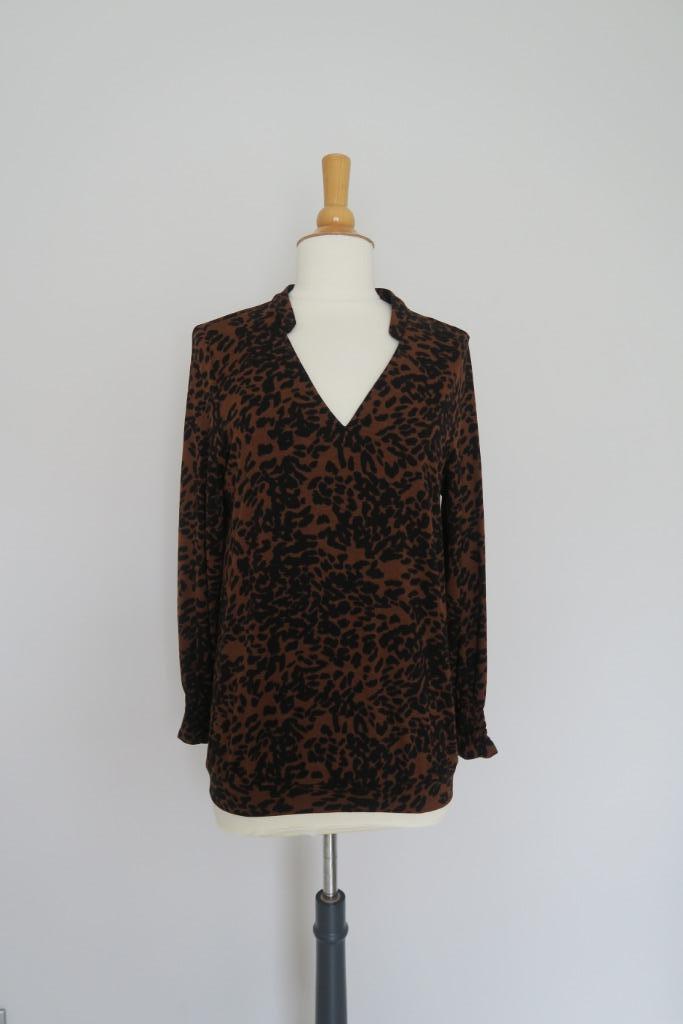 Top met panterprint - Xandres - XS, Zwart, Nieuw, Ophalen of Verzenden, Maat 34 (XS) of kleiner