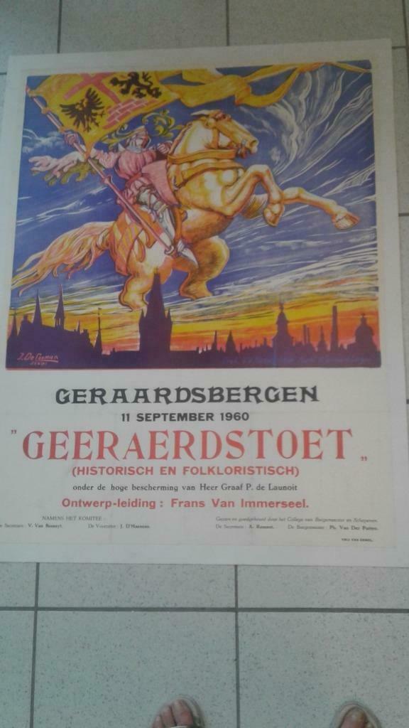 affiche geraardsbergen 11 sept.1960, Verzamelen, Verzenden, Zo goed als nieuw