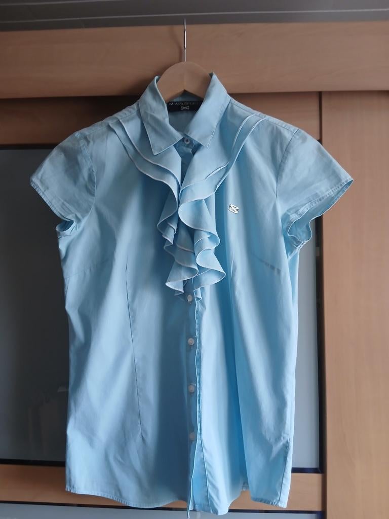 Scapa muntgroen blouse maat 38  -mooie staat, Enlèvement ou Envoi, Taille 38/40 (M)