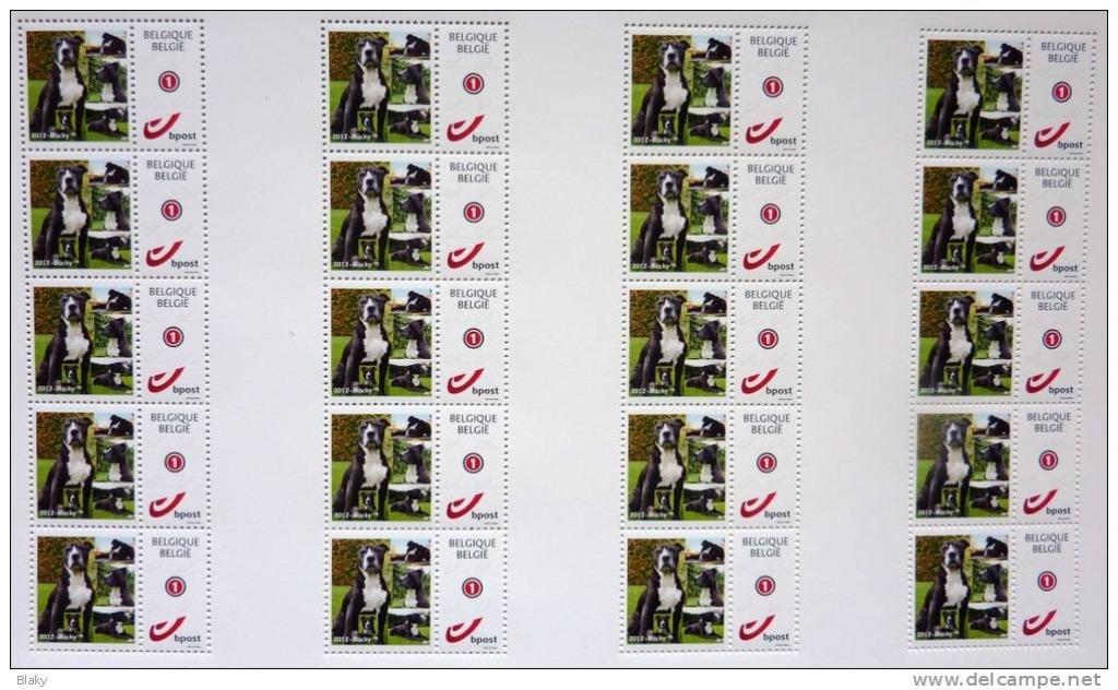 2012-20 TIMBSTICKERS American Staffordshire Terrier, Ophalen of Verzenden, Postfris, Dier of Natuur