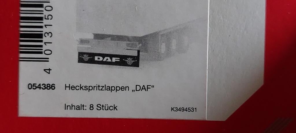 CLAPETS PARE-BOUE ARRIÈRE POUR CAMION OU REMORQUE H0LK 0516, Envoi, Neuf, Bus ou Camion, Herpa