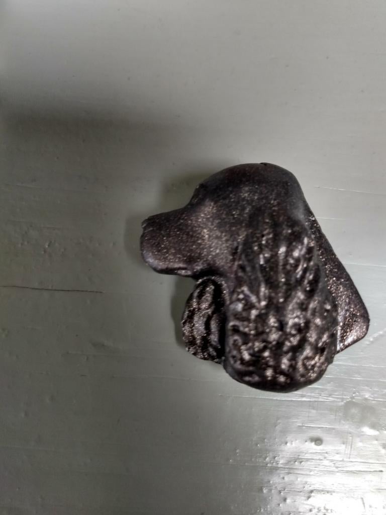 Broche Cocker spaniel hond, Enlèvement ou Envoi, Comme neuf, Noir, Autres matériaux