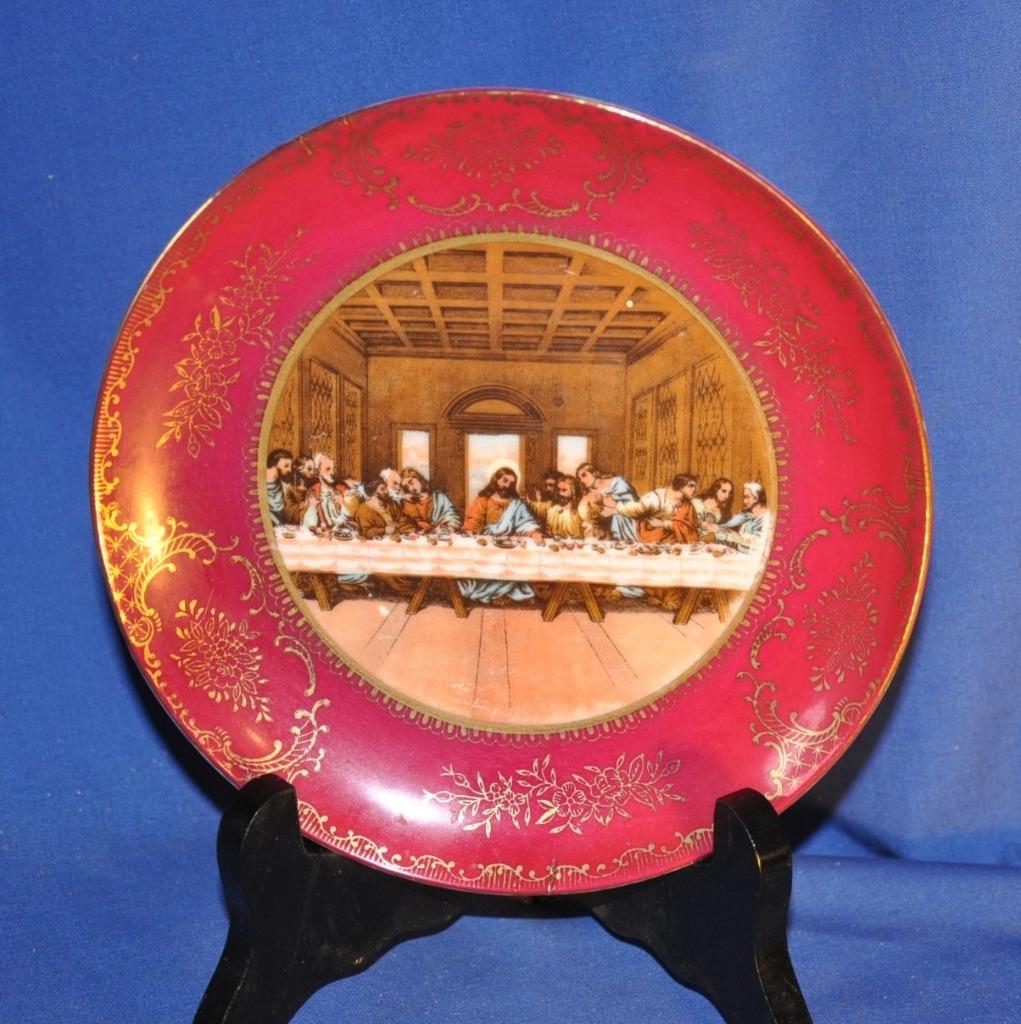 assiette murale en porcelaine la dernière cène, Antiquités & Art, Enlèvement ou Envoi