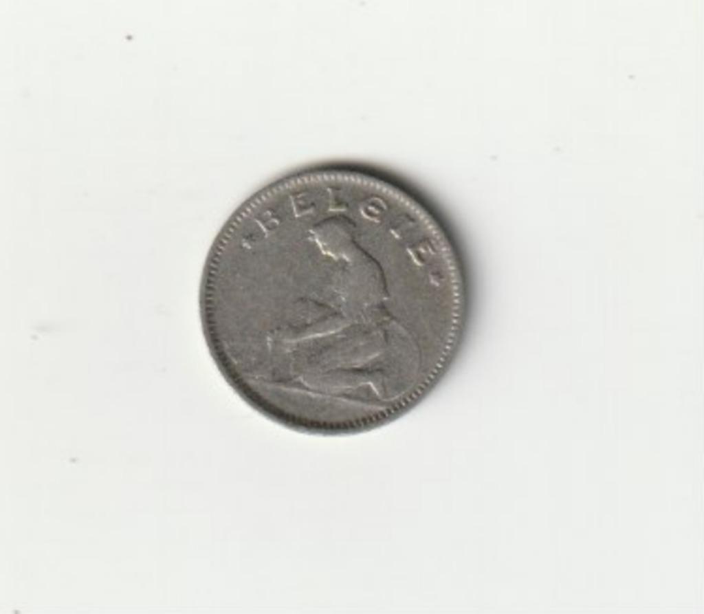 BELGIE BELGIE ALBERT I GOED VOOR 50 CENTIMES 1923 NIKKEL, Ophalen of Verzenden, Metaal, Losse munt