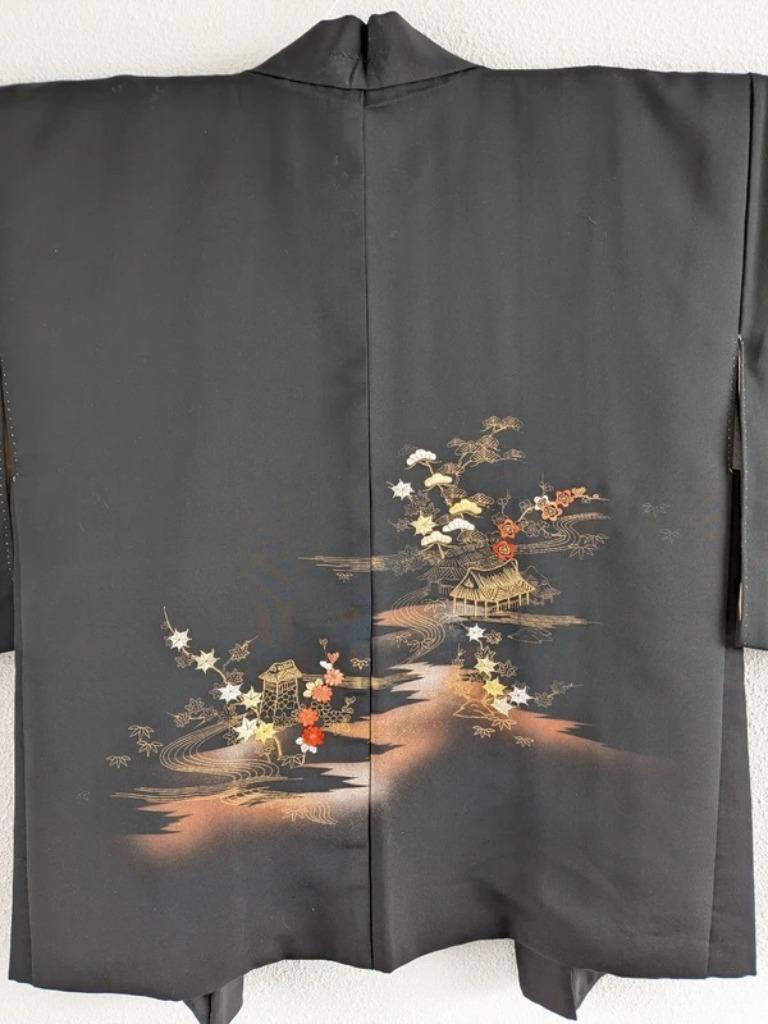 Haori japonais (veste kimono)., Envoi, Porté, Manteau