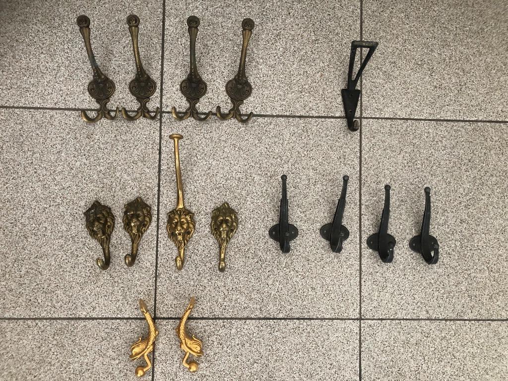 Oude antieke, vintage kapstokken/ook met leeuwtjes en vissen, Antiek en Kunst, Curiosa en Brocante, Ophalen of Verzenden