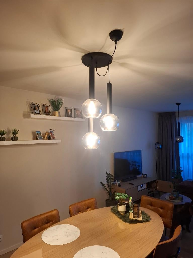 TRIO LIGHTING CLAYTON +SPOTLIGHT PHILIPS MODERNE VERLICHTING, Huis en Inrichting, Lampen | Hanglampen, Ophalen, 50 tot 75 cm, Zo goed als nieuw