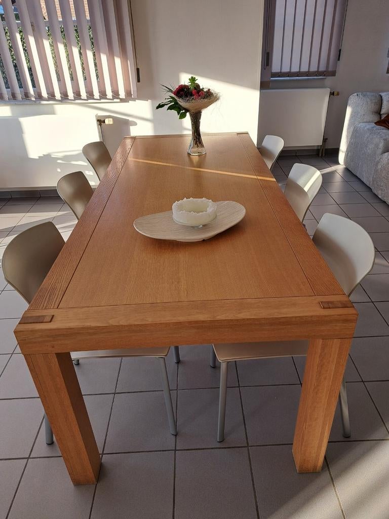Eetkamer tafel 220 x 100, Huis en Inrichting, Ophalen of Verzenden, Gebruikt