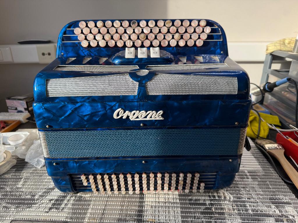 Accordeon, Muziek en Instrumenten, Accordeons, Gebruikt, Met koffer, 96-bas, Knopaccordeon