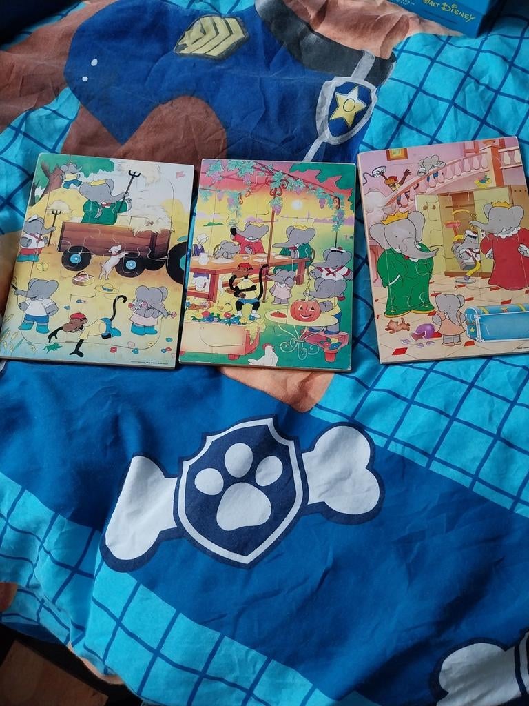 3 legpuzzels koning Babar, Enfants & Bébés, Enlèvement, Utilisé