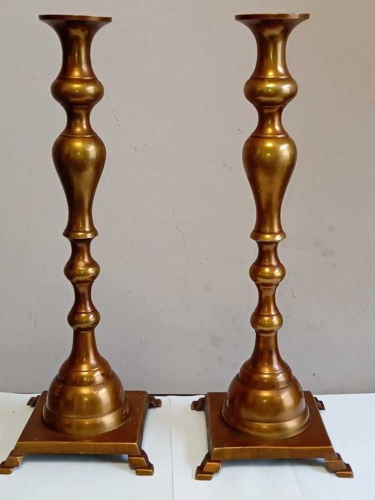 2 Chandeliers en Laiton, Ophalen of Verzenden, Koper of Brons