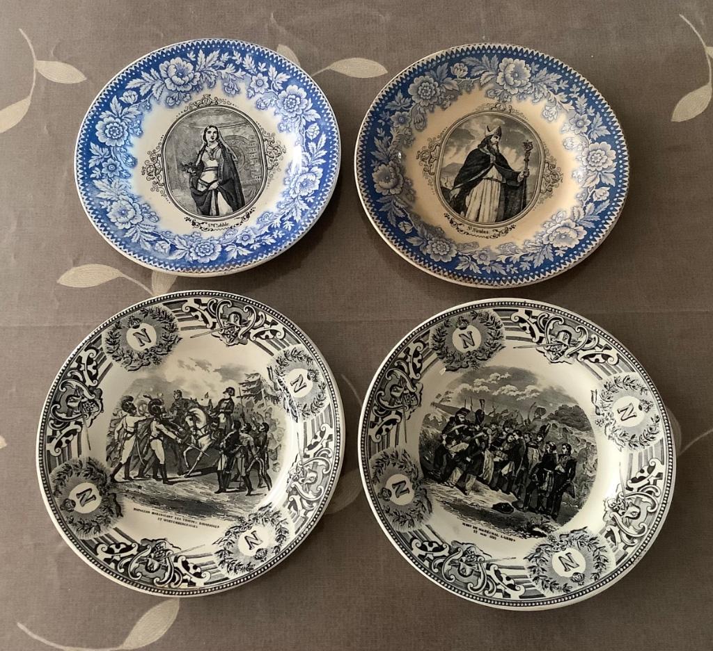 4 Antieke borden - BOCH, Antiquités & Art, Antiquités | Assiettes décoratives & Carrelages, Enlèvement ou Envoi
