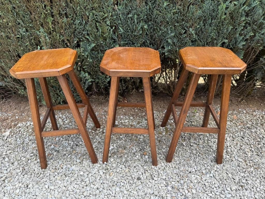 3 tabourets de comptoir, Enlèvement, Comme neuf, Bois