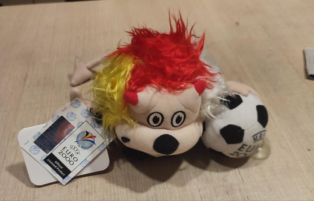 Pluche Euro 2000 Benelucky mascotte in zeer goede staat, Ophalen, Gebruikt