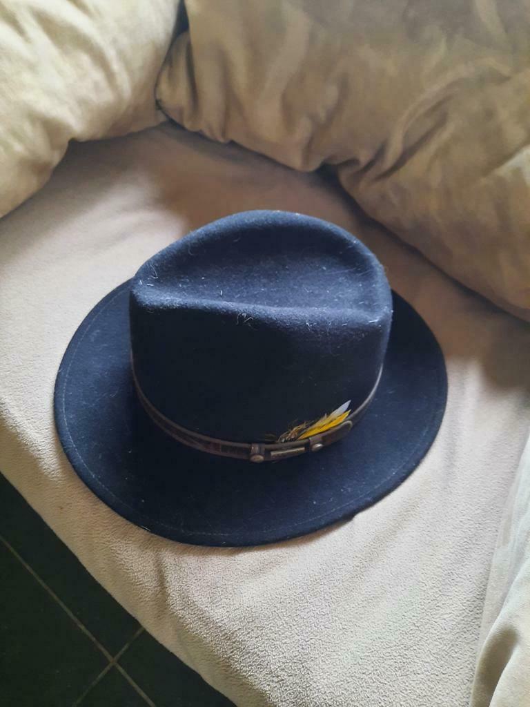 Stetson hoed ( made in  USA ), prima staat . Maat 57-58 ., Ophalen of Verzenden, Zo goed als nieuw, Hoed
