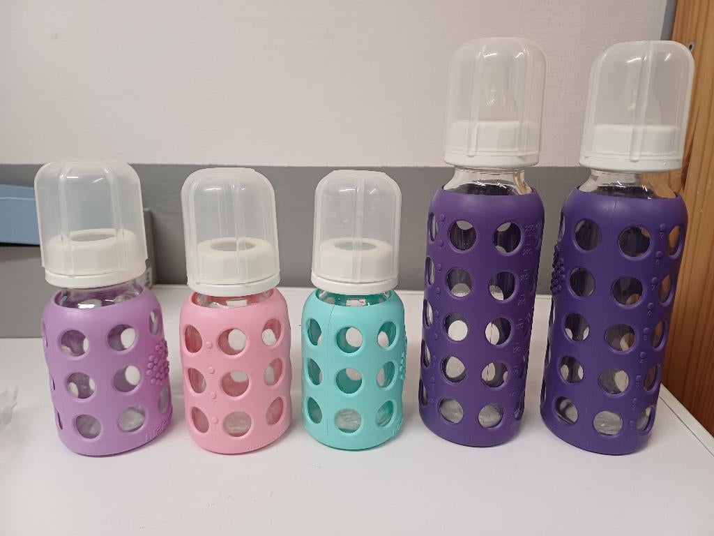 lifefactory babyflessen+flessen en bestek, Ophalen, Gebruikt