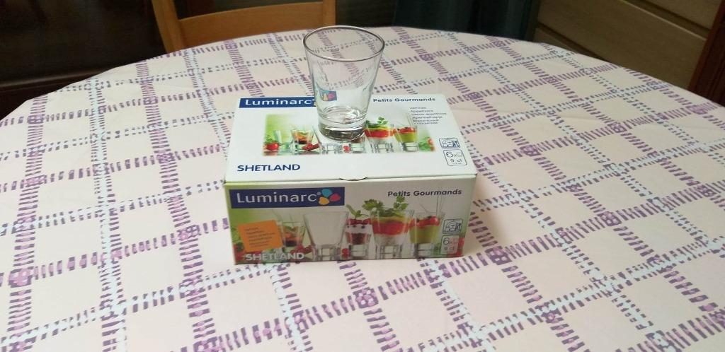 6 delig aperitiefglaasjes Luminarc Shetland, Verre ou Verres, Comme neuf, Verre, Enlèvement