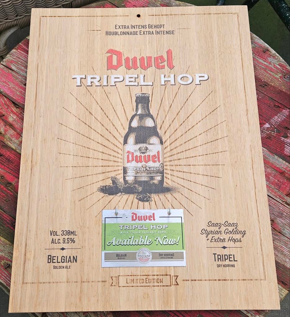 Duvel Tripel Hop houten reclamebord 2012
Dit hou, Verzamelen, Biermerken, Ophalen of Verzenden, Duvel