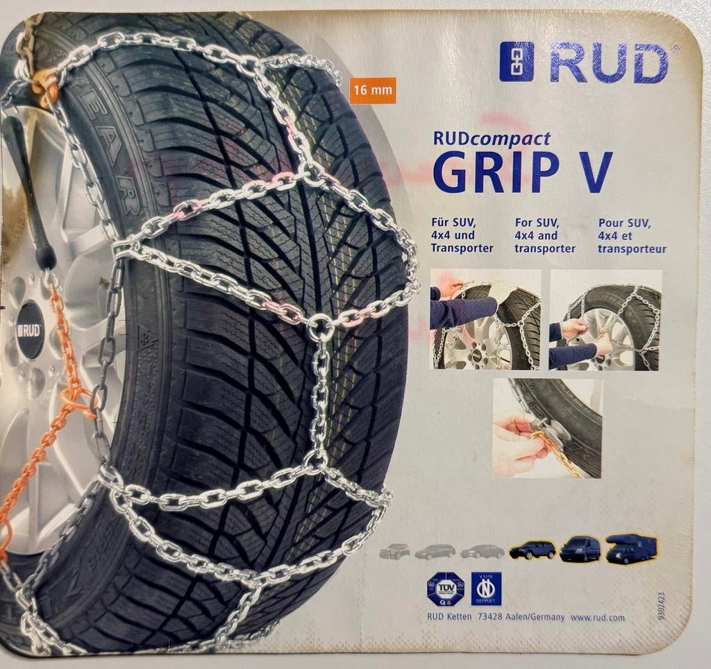 Sneeuwkettingen RUD GRIP V voor 4x4 - 17inch, Auto diversen, Sneeuwkettingen, Ophalen, Zo goed als nieuw