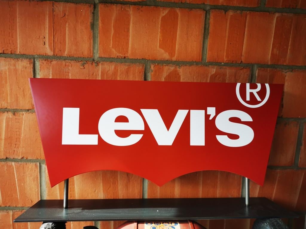 Levi's dubbelzijdig reclame statief, Verzamelen, Merken en Reclamevoorwerpen, Ophalen of Verzenden, Zo goed als nieuw, Reclamebord