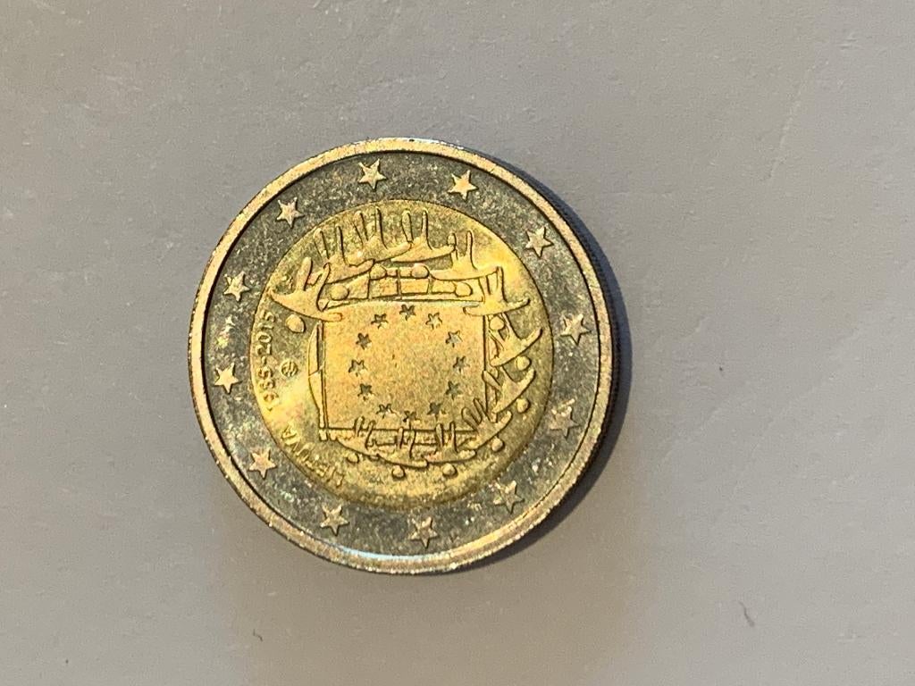 2 euro Litouwen - Lietuvia 2015 Vlag van de Europese Unie, Ophalen of Verzenden, Overige landen, 2 euro, Losse munt