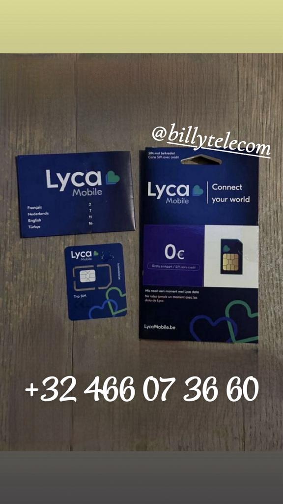 Carte sim Lycamobile, Télécoms, Cartes prépayées & Cartes SIM, Enlèvement, Neuf, Autres fournisseurs, Carte prépayée