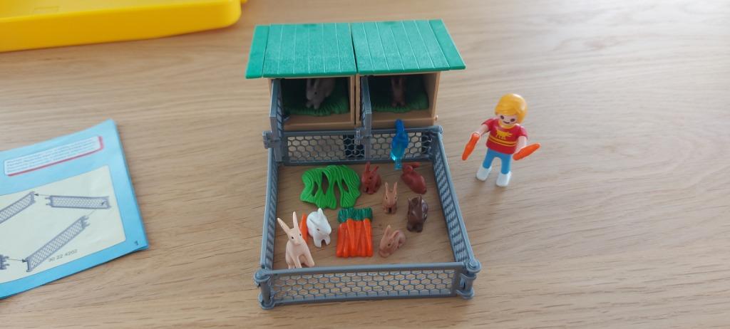 Playmobil 6140 konijnenhok met buitenren, Ophalen of Verzenden, Gebruikt