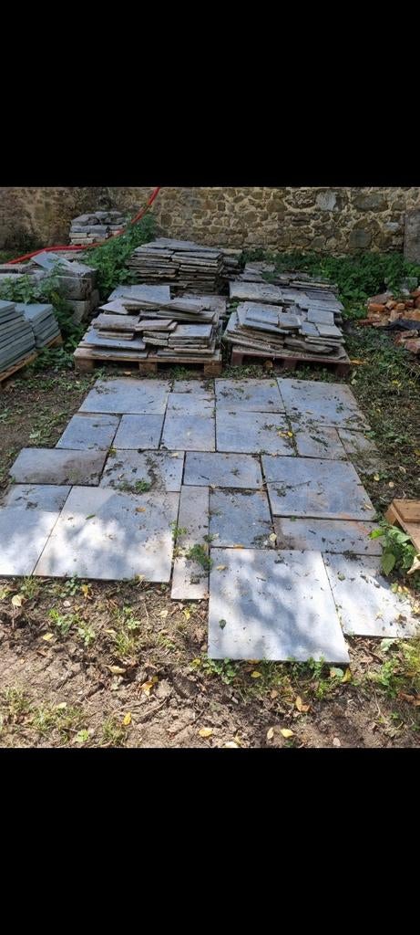 dalle/carrelage en pierre bleue très ancienne, Doe-het-zelf en Bouw, Tegels, Zo goed als nieuw, Ophalen