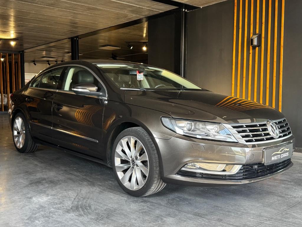 Volkswagen Passat CC 2.0 CR TDi BMT DSG | Xenon | Stoelverwa, Auto's, Euro 5, 139 g/km, Zwart, Bruin
