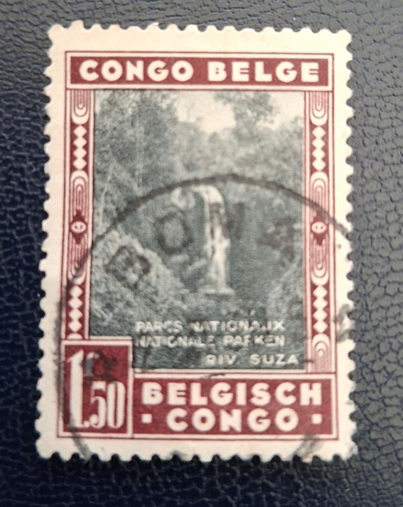 Postzegel Belgisch Congo OBP 199, Ophalen of Verzenden, Gestempeld, Gestempeld