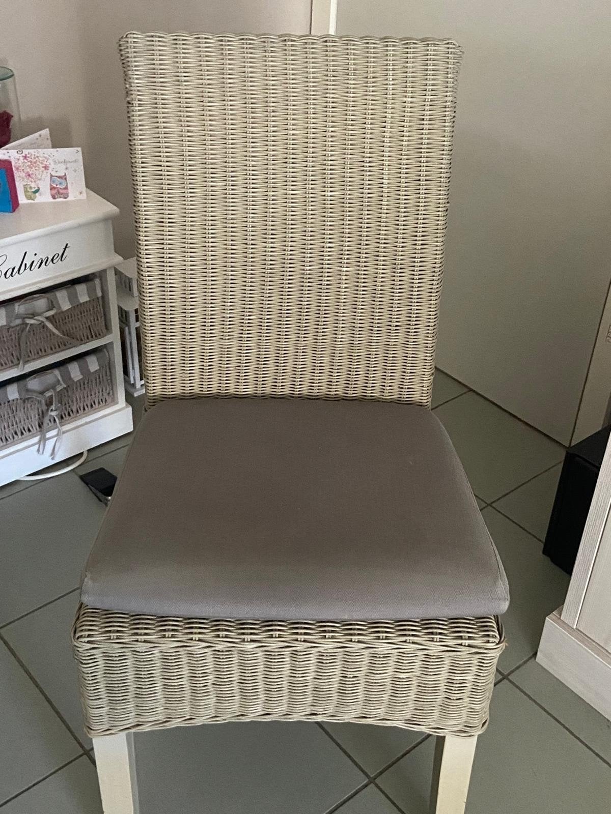 6 eetkamer stoelen, Ophalen, Gebruikt, Landelijk, Grijs