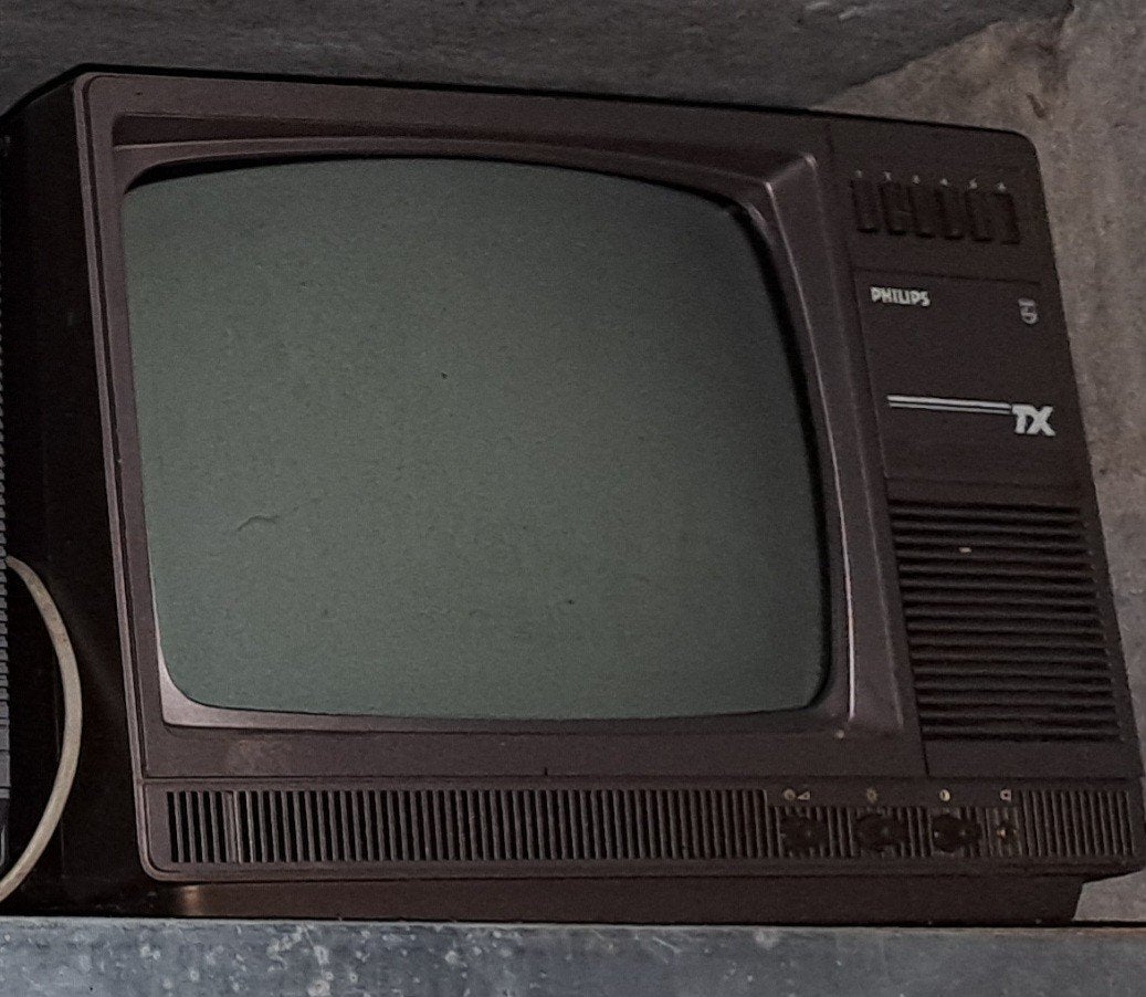 4 vintage zwart/wit tv's philips, Enlèvement
