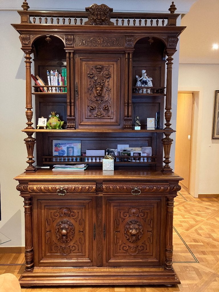 Antieke neo-renaissance buffetkast (ca. 1880-1910), Huis en Inrichting, Ophalen, Met deur(en), 100 tot 150 cm, 200 cm of meer