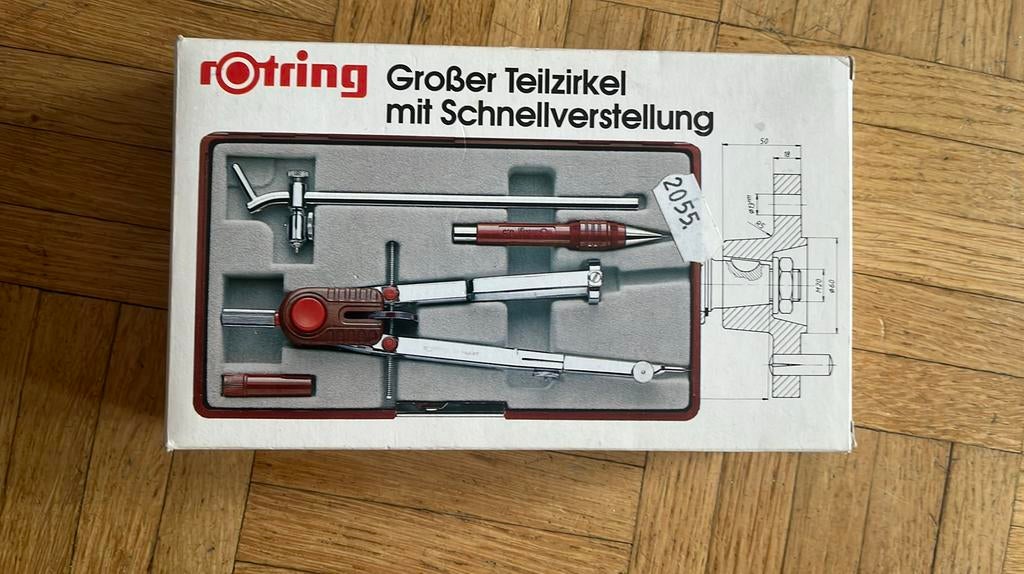 Rotring passer met extensie voor rotring pennen, Ophalen, Zo goed als nieuw