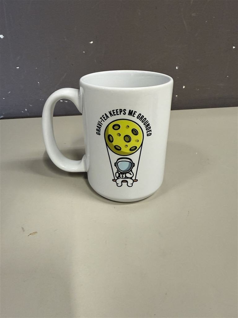 koffie thee mok - Gravi-Tea keeps me grounded - Space Astron, Maison & Meubles, Enlèvement ou Envoi, Neuf, Mug