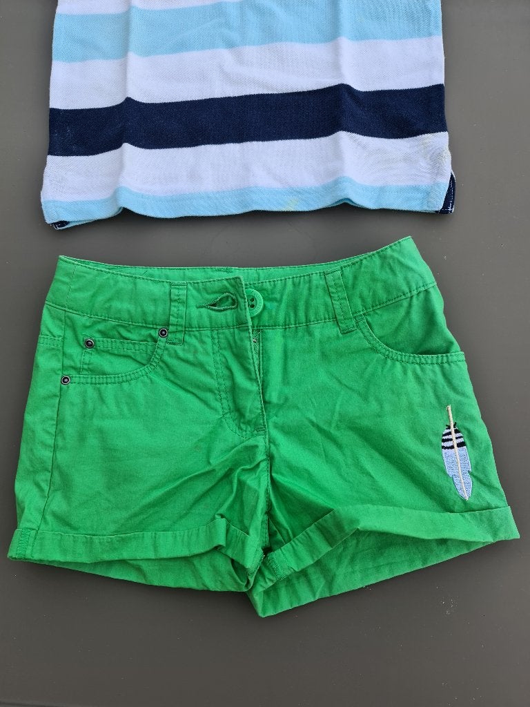 groene korte broek met veer, JBC, 104, Kinderen en Baby's, Kinderkleding | Maat 104, Ophalen, Zo goed als nieuw, Broek