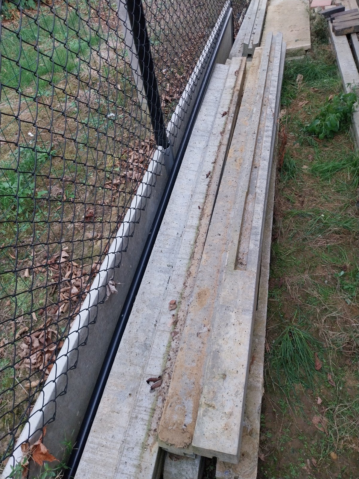 betonpalen met sleuf, Ophalen, Palen