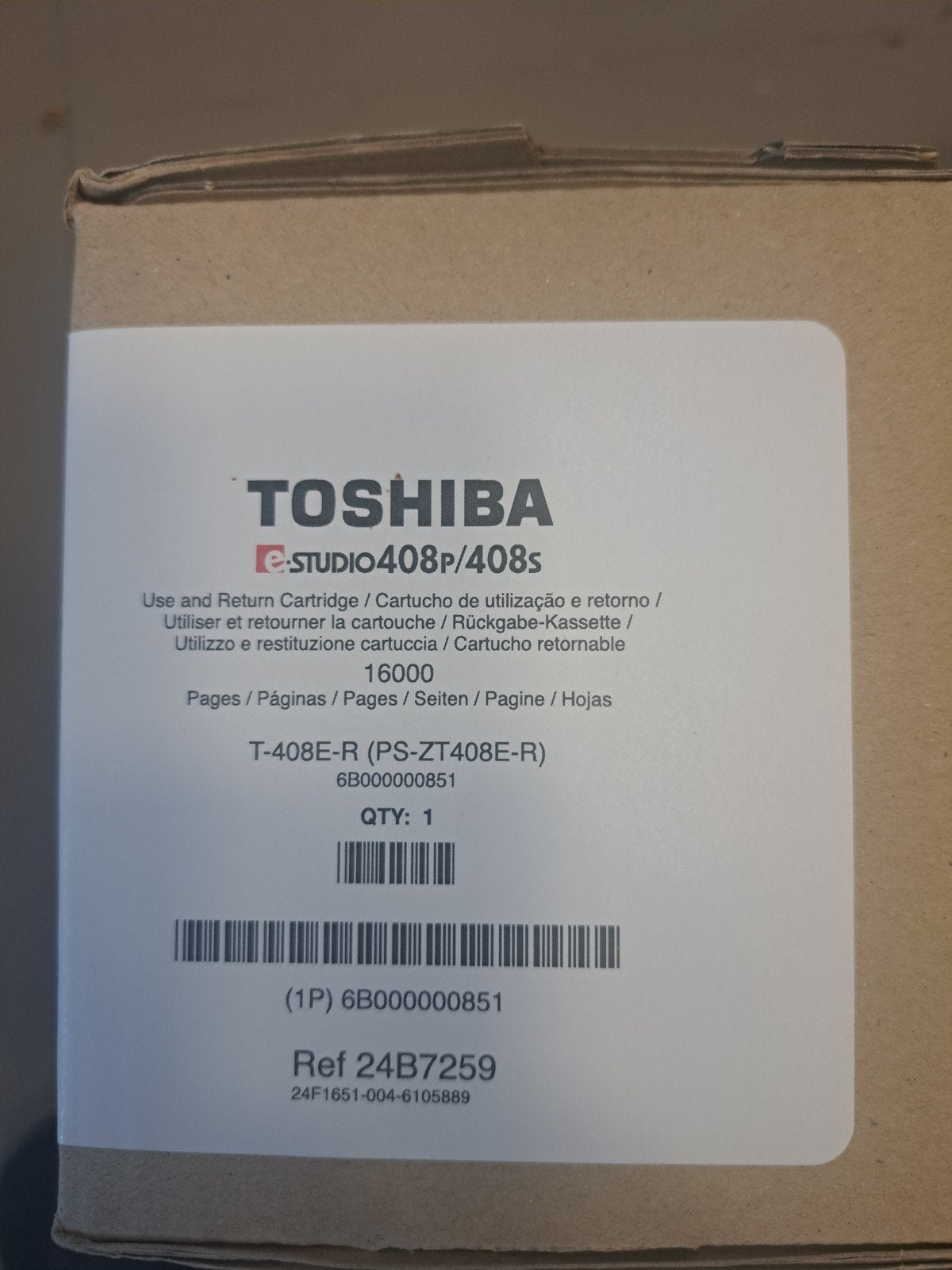 Toner Toshiba original T-408E-R  référence 24B7259 ., Enlèvement ou Envoi, Toner