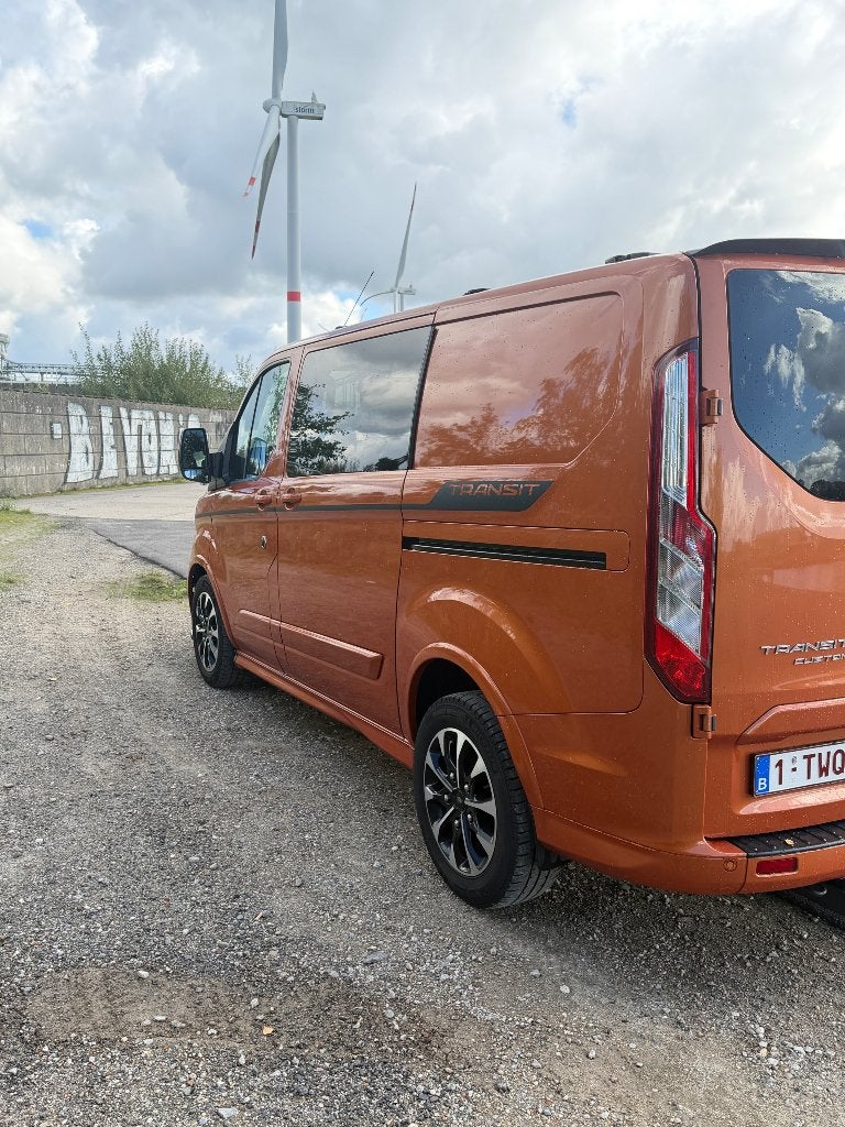 Ford transit, Auto's, Zwart, Leder en Stof, 5 deurs, Particulier