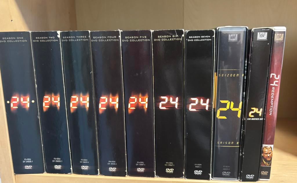 24 – volledige DVD collectie + Redemption + Live Another Day, Cd's en Dvd's, Ophalen, Gebruikt, Actie en Avontuur