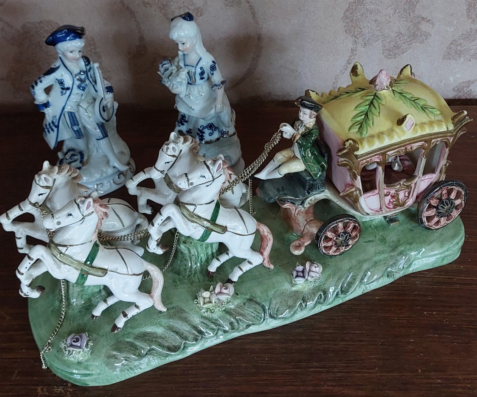 Vintage porseleinen decoratie, Antiek en Kunst, Antiek | Porselein, Ophalen of Verzenden