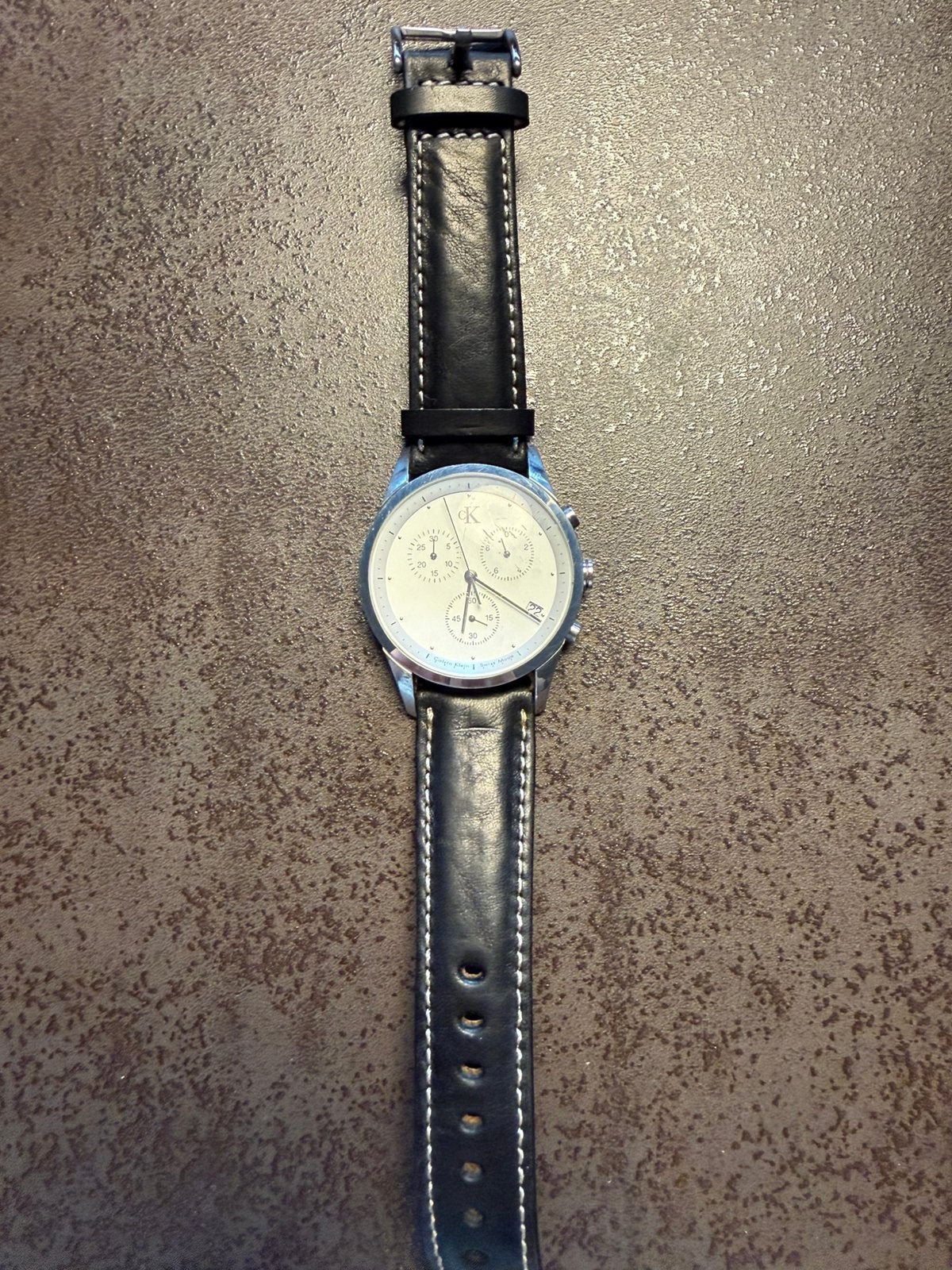 Chronographe Calvin Klein Bold, Bijoux, Sacs & Beauté, Enlèvement ou Envoi, Acier, Montre-bracelet, Avec bracelet